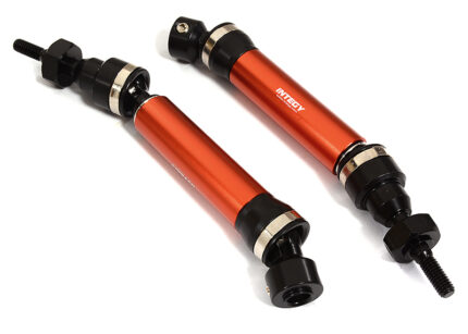 Front Universal Drive Shaft (2) for Traxxas 1/10 Slash 4X4 & Stampede 4X4 - Red
