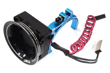 Thermo Controlled 40x40mm Fan w/ Intake Ram Funnel for 40-42mm Motor, 1/8 & 1/10