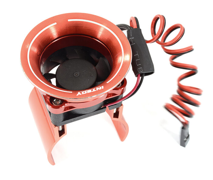 Thermo Controlled 30x30mm Fan w/ Intake Ram Funnel for 36mm Motor, 1/10 RC - Image 1