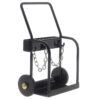 Miniature 1/10 Scale Model Gas Cylinder Welding Cart Hand Truck