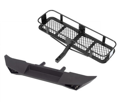 Realistic 1/10 Rear Bumper w/ LED & Luggage Rack for TRX-4 & SCX-10 (43mm)