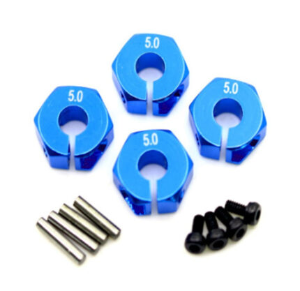 12mm Hex Wheel (4) Hub 5mm Thick for 1/10 Traxxas, Axial, Tamiya, Drift & TC