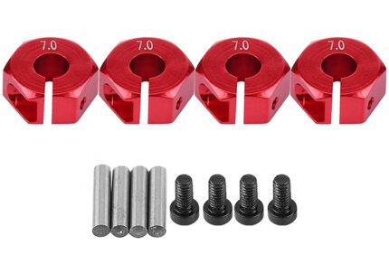 12mm Hex Wheel (4) Hub 7mm Thick for 1/10 Traxxas, Axial, Tamiya, Drift & TC
