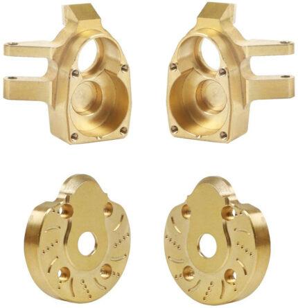 CNC Machined Brass 211g Total Portal Axle Weight Add-On for Axial 1/10 SCX10 III