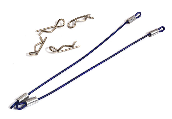 Secured Body Clip (4) with 120mm Retainer Link for 1/16 & 1/10 RC - Image 1