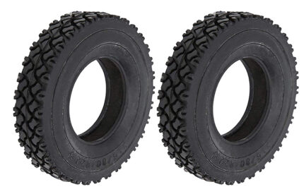 All Terrain Rubber 88mm Tire (2) for Tamiya 1/14 Tractor Truck W=20mm