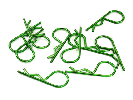 Bent-Up Body Clips (10) for 1/18 & 1/16 Scale RC (LxW=25x10mm)