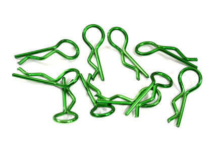 Color Bent-Up Body Clips (10) for 1/10 RC Cars & Trucks (LxW=23x9mm)
