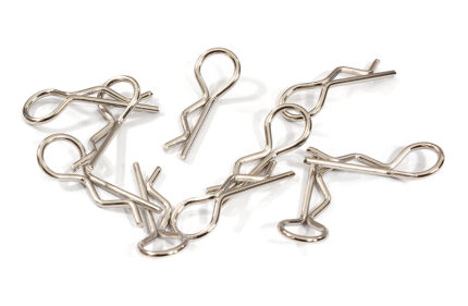 Bent-Up Body Clips (10) for 1/10 RC Cars & Trucks (LxW=23x9mm)