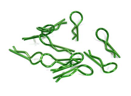 Color Bent-Up Body Clips (10) for 1/10 RC Cars & Trucks (LxW=24x9mm)