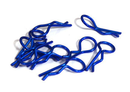 Color Bent-Up Body Clips (10) for 1/8 RC Cars & Trucks (LxW=25x11mm)