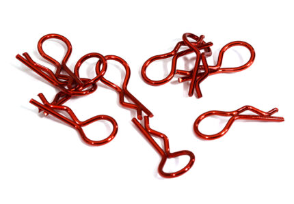 Color Bent-Up Body Clips (10) for 1/8 RC Cars & Trucks (LxW=25x11mm)