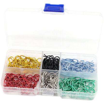 Assorted Bent-Up 1/10 Color Body Clips w/ Carrying Box
