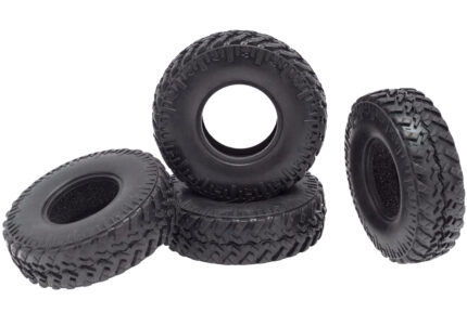 Realistic Rubber Tires for Axial 1/24 SCX24 Rock Crawler (O.D.=53mm) (Set of 4)