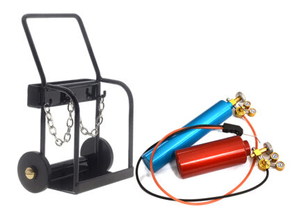 Realistic Model Welding Cylinders, Torch, Cart Hand Truck for 1/10 Scale Crawler