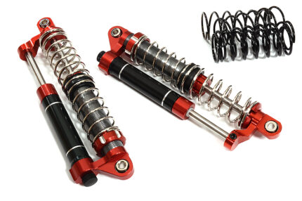 Realistic Billet Machined Dual Shock Set (2) for 1/10 Off-Road Crawler (L=90mm)