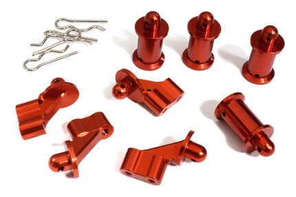 Billet Machined Front & Rear Body Mount Set for Arrma 1/8 Kraton 6S BLX V3