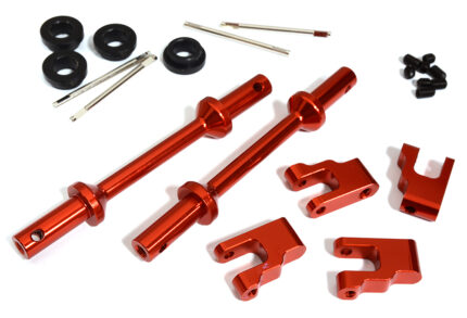 Front Anti-Roll Sway Bar Set for Losi 1/8 LMT 1.0 4WD Monster Truck - Red
