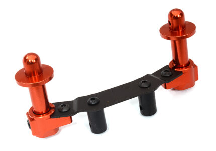 Billet Machined Red Front Body Mount Set for Arrma 1/10 Vorteks 4X4 3S BLX