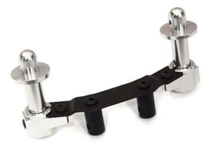 Billet Machined Silver Front Body Mount Set for Arrma 1/10 Vorteks 4X4 3S BLX
