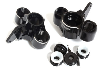 Black Billet Machined Steering Knuckles for Arrma 1/8 Scale Kraton 6S BLX