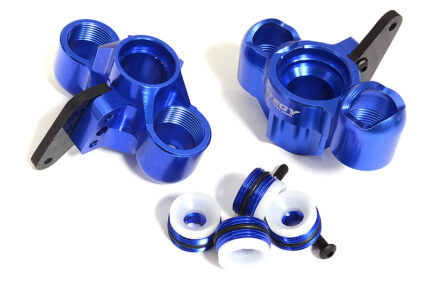 Blue Billet Machined Steering Knuckles for Arrma Kraton 6S BLX (1/8 Scale)