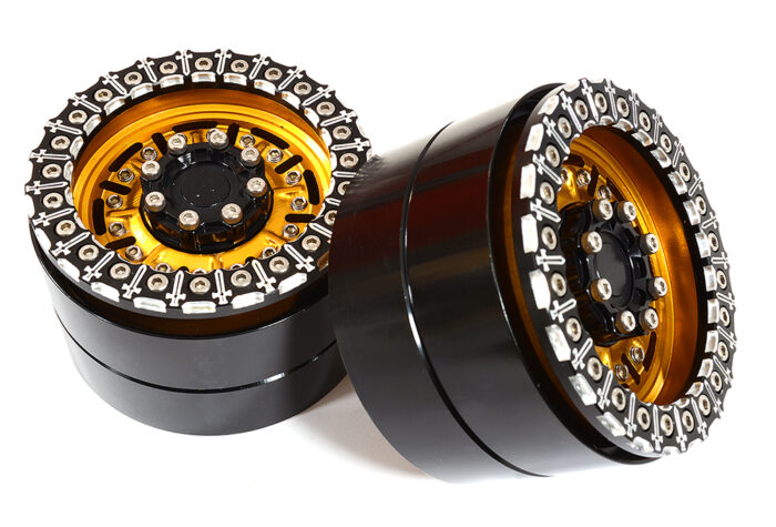 2.2 Size Billet Machined Alloy Spoke Wheels (2) 168g Each for 1/10 Scale Crawler - Image 1