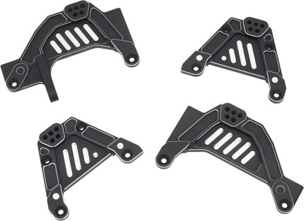 Black Alloy Shock Tower Set for Axial SCX6 RC Crawler - Front & Rear