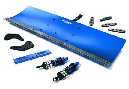 Blue Alloy Machined 400mm Snowplow Kit for Arrma 1/10 Vorteks 4X4 3S BLX