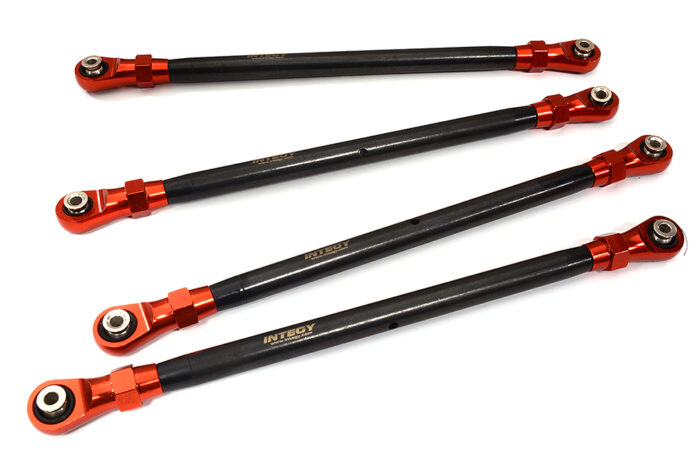 Red Front & Rear Lower Suspension Links for Axial SCX6 RC Crawler - Image 1