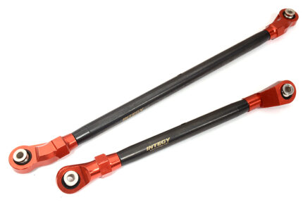 Red Alloy Steering & Panhard Linkages for Axial SCX6 Crawler