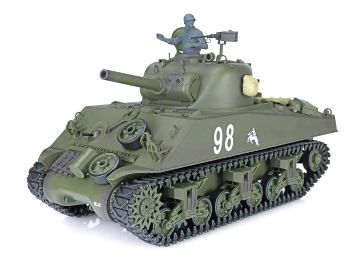 1/16 Scale USA M4A3 Sherman Main Battle Tank, 2.4GHz RC Model HL3898-1Upg 7.0 - Image 1