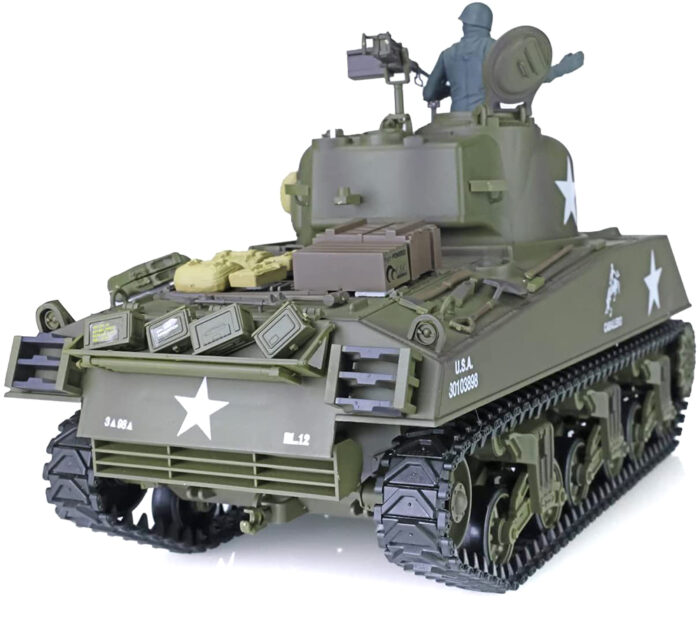 1/16 Scale USA M4A3 Sherman Main Battle Tank, 2.4GHz RC Model HL3898-1Upg 7.0 - Image 3