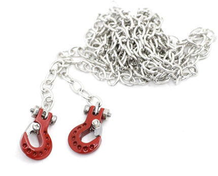 Realistic 1/10 Size Drag Chain & Tow Hooks w/Bow Shackle for 1/10 Scale Off-Road