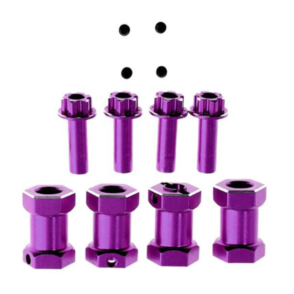 Alloy Machined 12mm Hex Wheel Adapters for 1/10 Car, Truck & Buggy W=20mm