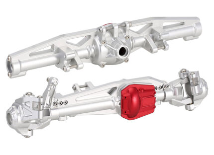 Silver Alloy Machined Front & Rear Axle Housings Upgrade for Axial SCX6