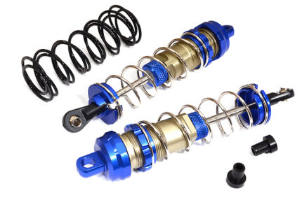 Alloy Machined HD Big Bore Shocks (2) 110mm for 1/8 Scale Off-Road - Blue