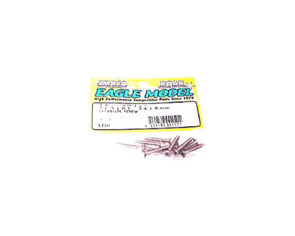 Ultra Light Titanium Alloy 3x18mm CS Wood Screw, Pack of 10