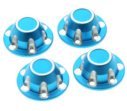 Alloy Machined Center Wheel Hub Caps (4) for Axial SCX6