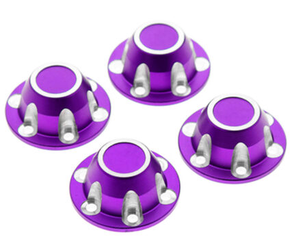 Alloy Machined Center Wheel Hub Caps (4) for Axial SCX6