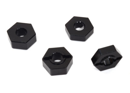 Machined Black 12mm Hex Wheel Adapters for Losi 1/10 2WD RTR 22S Drag, ST & SCT