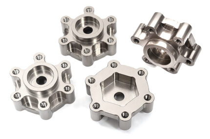 Billet Machined 17mm Hex-to-6 Bolt Wheel Adapters for Losi 1/8 LMT 1.0