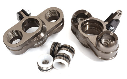 Grey Billet Machined Steering Knuckles for Arrma 1/7 Limitless All-Road