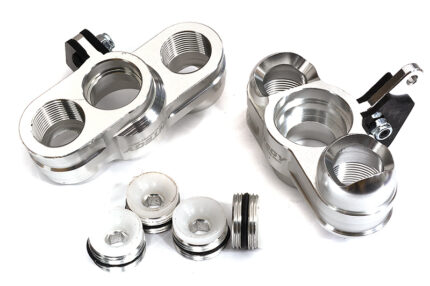 Silver Billet Machined Steering Knuckles for Arrma 1/7 Limitless All-Road