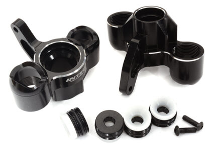 Black Billet Machined Steering Knuckles Upgrade for Arrma 1/8 Kraton 6S BLX V5