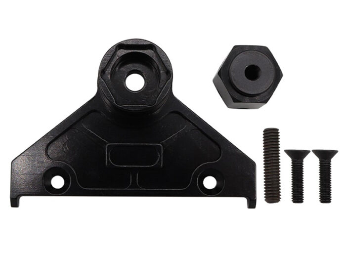 Black Machined Alloy Spare Tire Mount for Axial SCX6 Crawler - Image 1