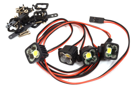 Realistic Bright Spot LED (1x4) Light Set for 1/10 Off-Road Vehicles