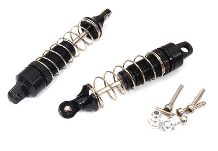 Black Alloy Machined Rear Shocks (2) for Losi 1/18 Mini-T 2.0 (L=70mm)
