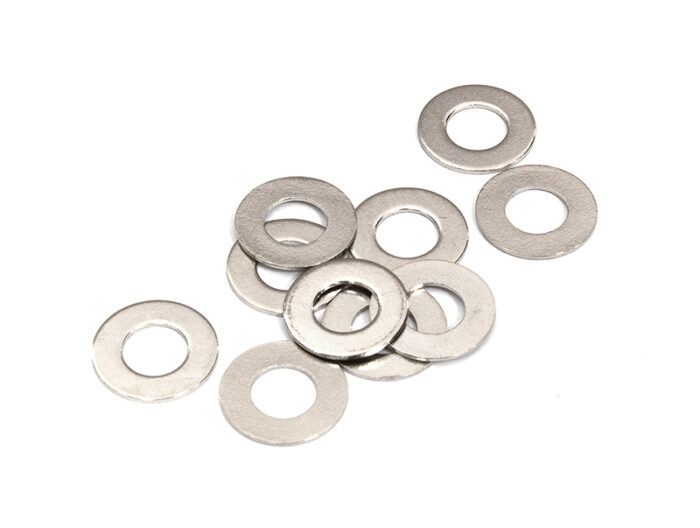 Pack of 10 Metal Washers - 5x10x0.5mm Size for Hobby Use - Image 1