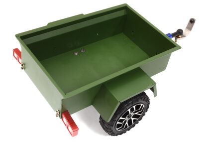 Realistic Metal Cargo Utility Box Trailer for 1/24 Scale RC Models 144x91x53mm
